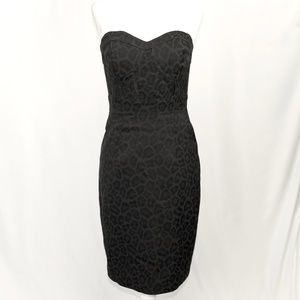 Waverly Grey Strapless Bustier Leopard Dress